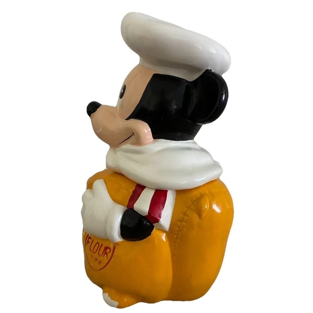 Vintage Cookie Jar Disney‎ Mickey Mouse Chef Flour Sack Hoan Ltd. Ceramic *flaws